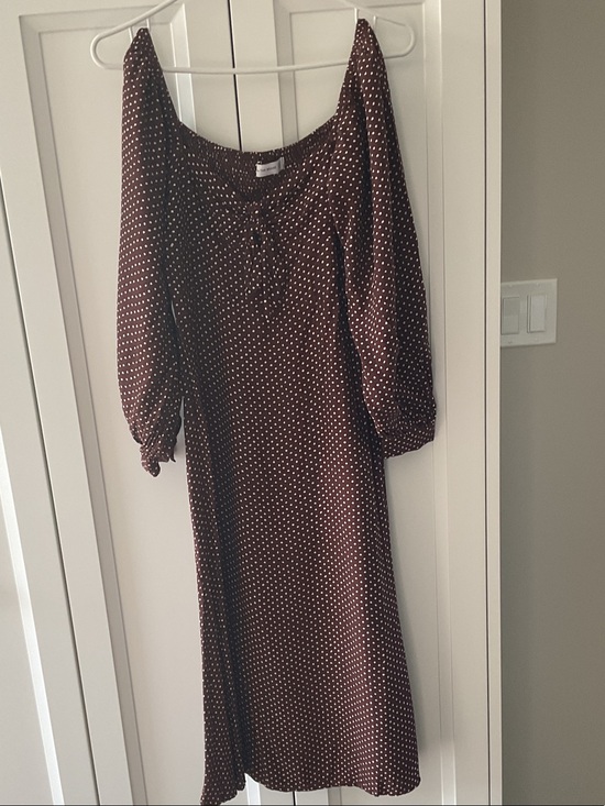 Faithfull the Brand Dresses & Skirts - Faithfull the Brand Brown Polka Dot Midi Dress